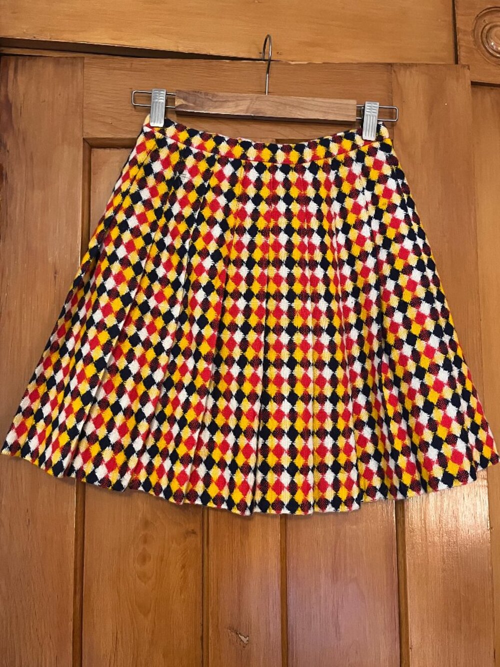 Vintage pleated wool skirt
